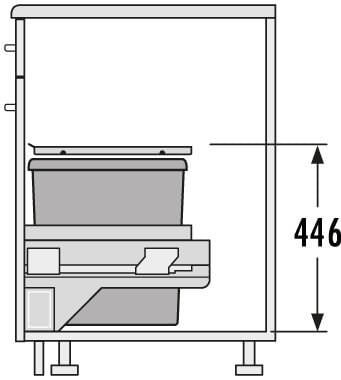 Euro Cargo S afvalsysteem 30B x 44H 30L incl. GRASS 450 geleiders