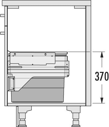 Cargo afvalsysteem 50B x 37H 28/17L incl. 450 geleiders