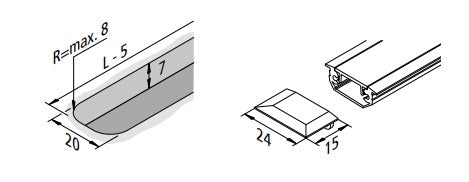 24mm infreesprofiel 20x7x2950