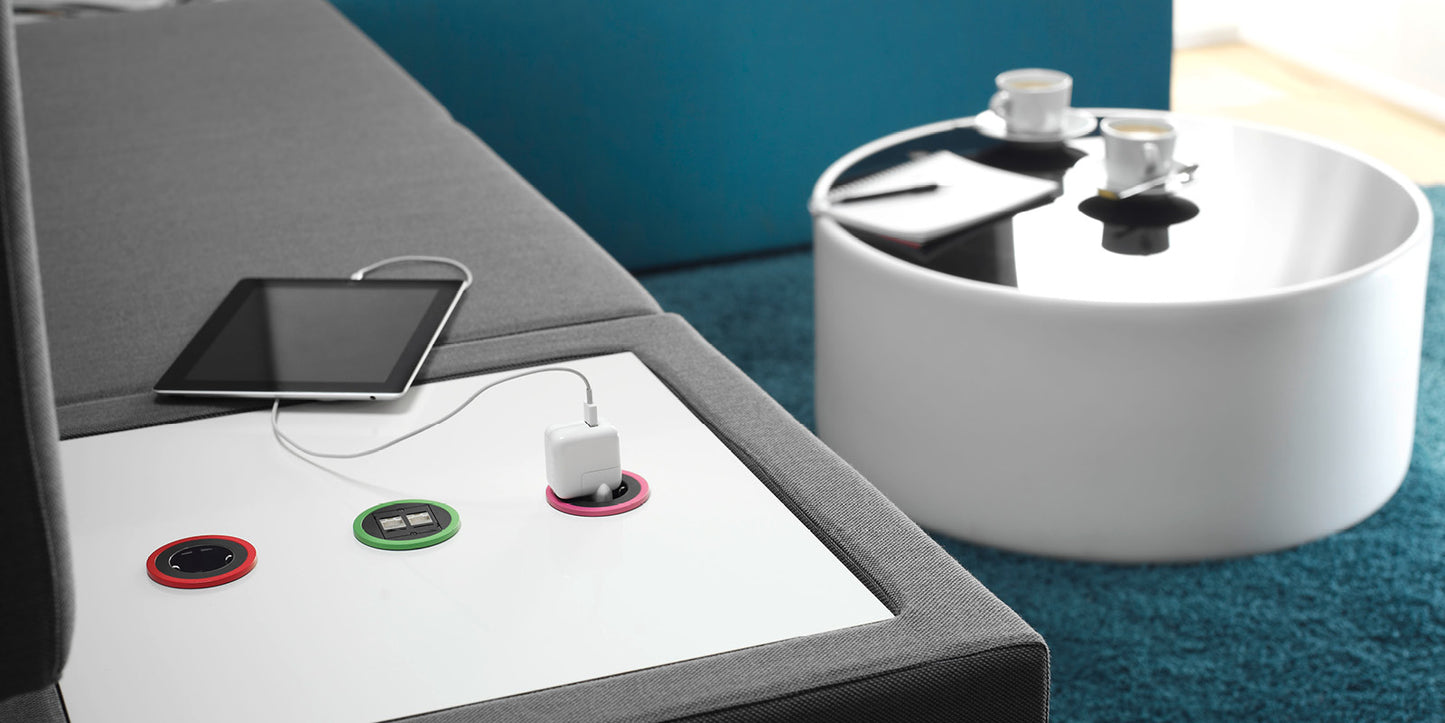 Pix 1x230V - 2m RA ›56 rvs+zwart+wit