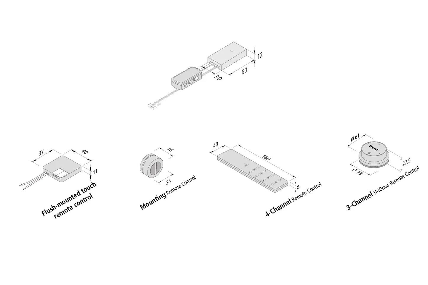Afstandsbediening H-iDrive 3-kanaals