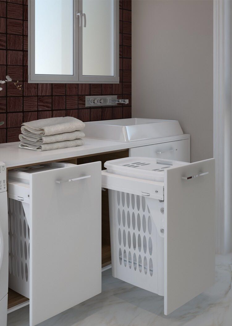 Wasmandlade 450 (laundry) 53L incl. geleiders