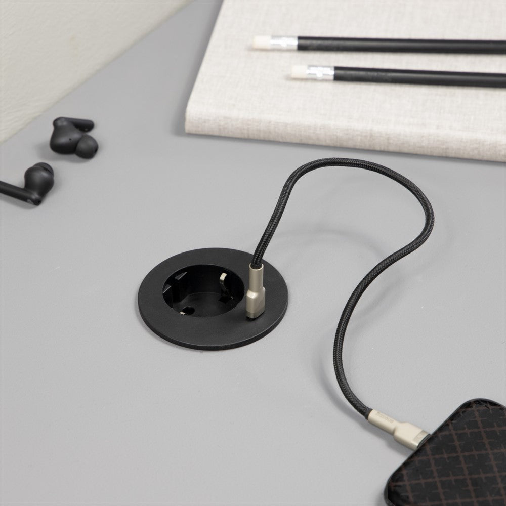 Powerdot midi stopcontact 230V RA + oplader USB-C 1,5m RA