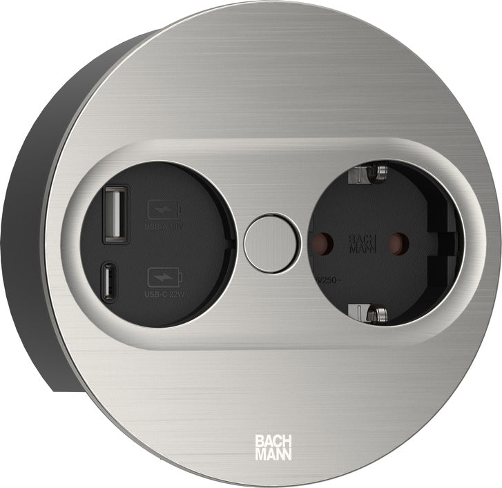 Twist 2 stekkerdoos 1x230V 1xUSB-A/C - 2m losse RA steker