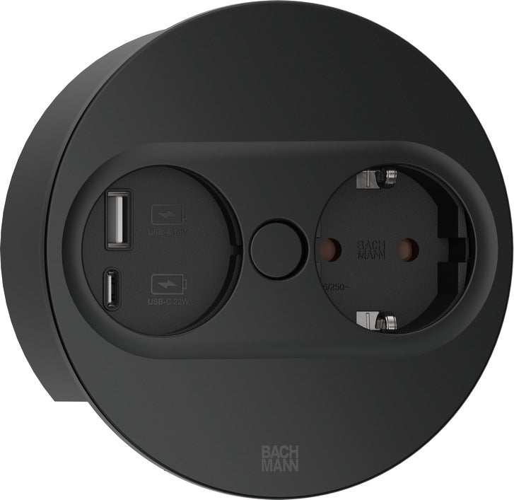 Twist 2 stekkerdoos 1x230V 1xUSB-A/C - 2m losse RA steker