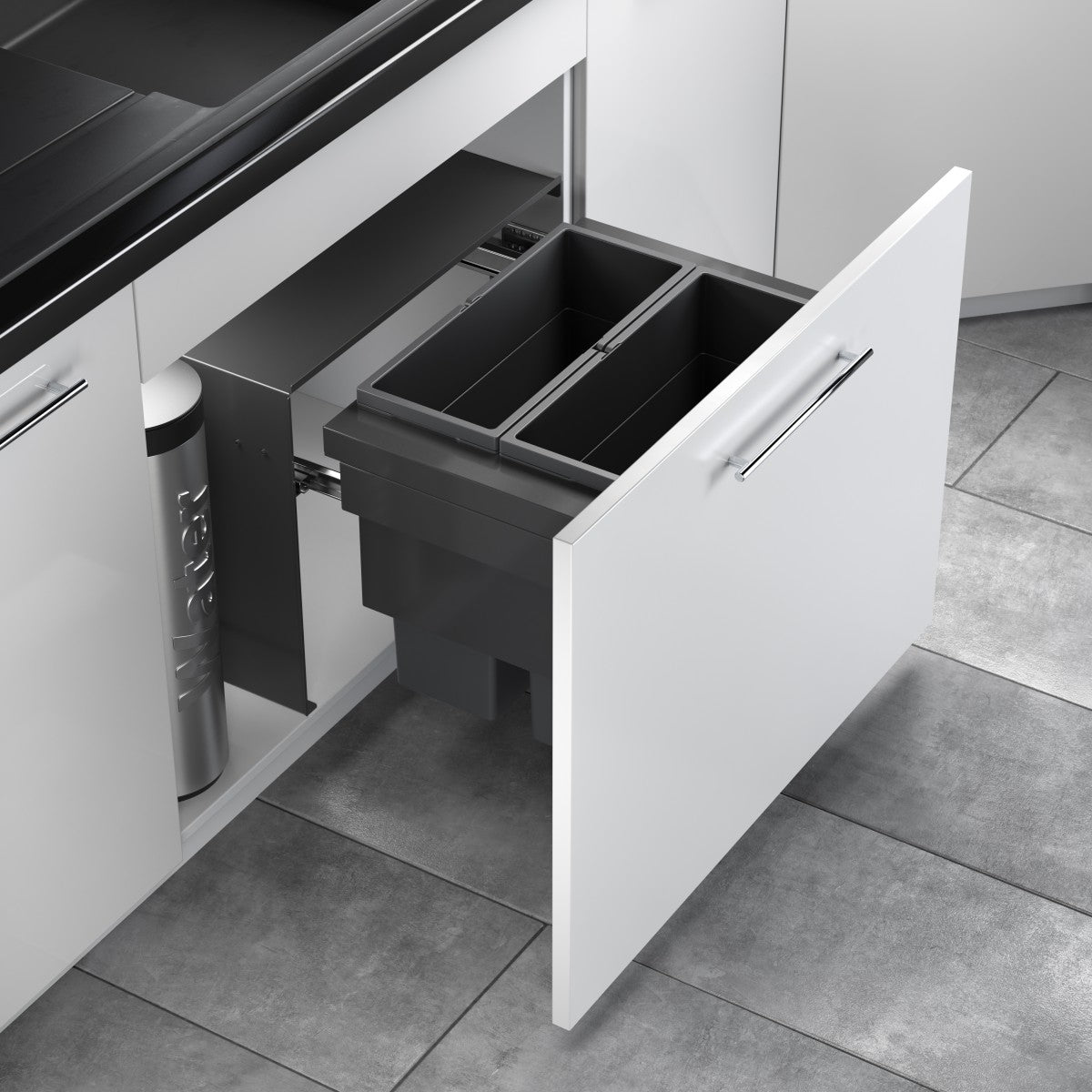 Cargo Aqua afvalsysteem 75B x 37H 28/18L incl. 420 geleiders Quooker