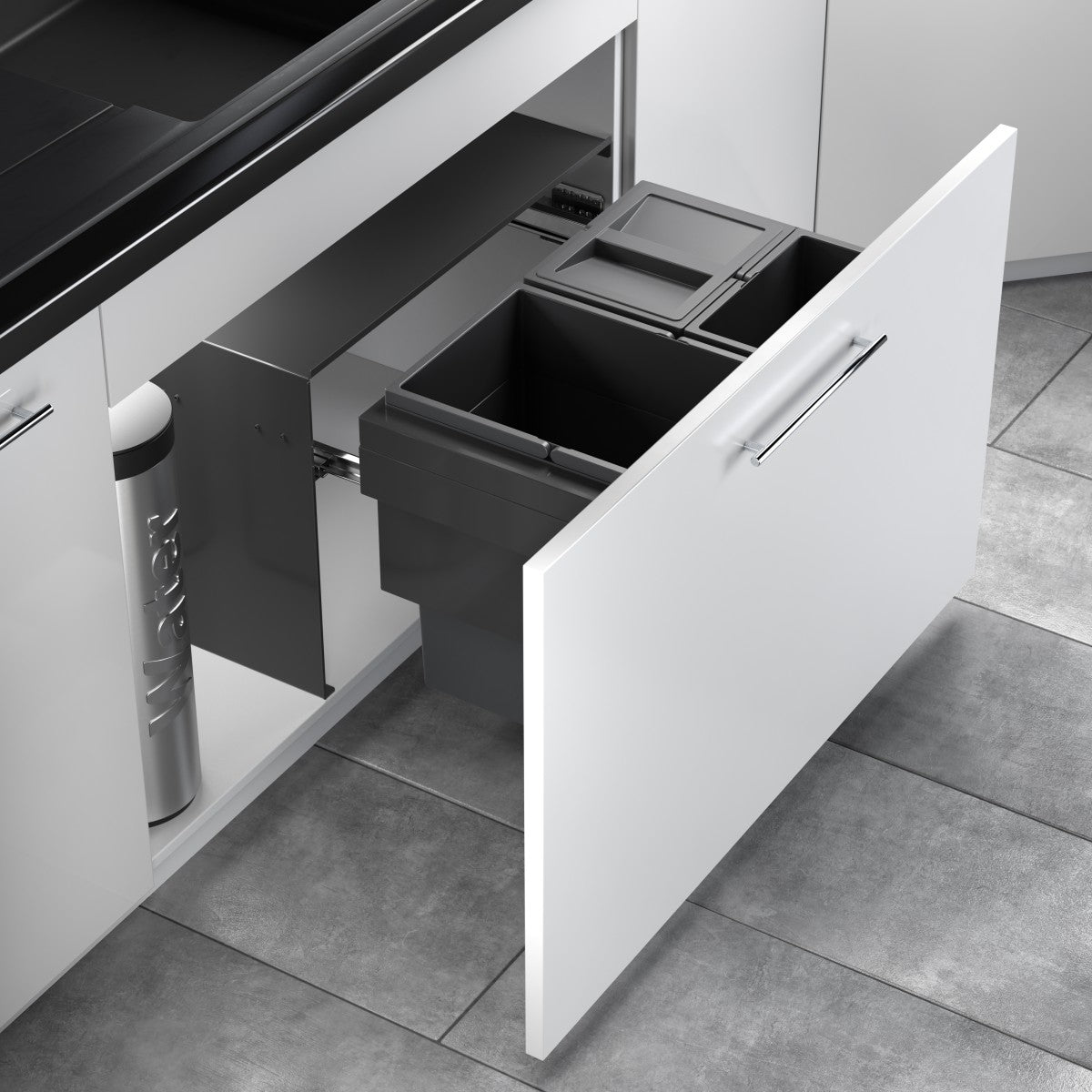 Cargo Aqua afvalsysteem 90B x 37H 28/13/13L incl. 400 geleiders Quooker