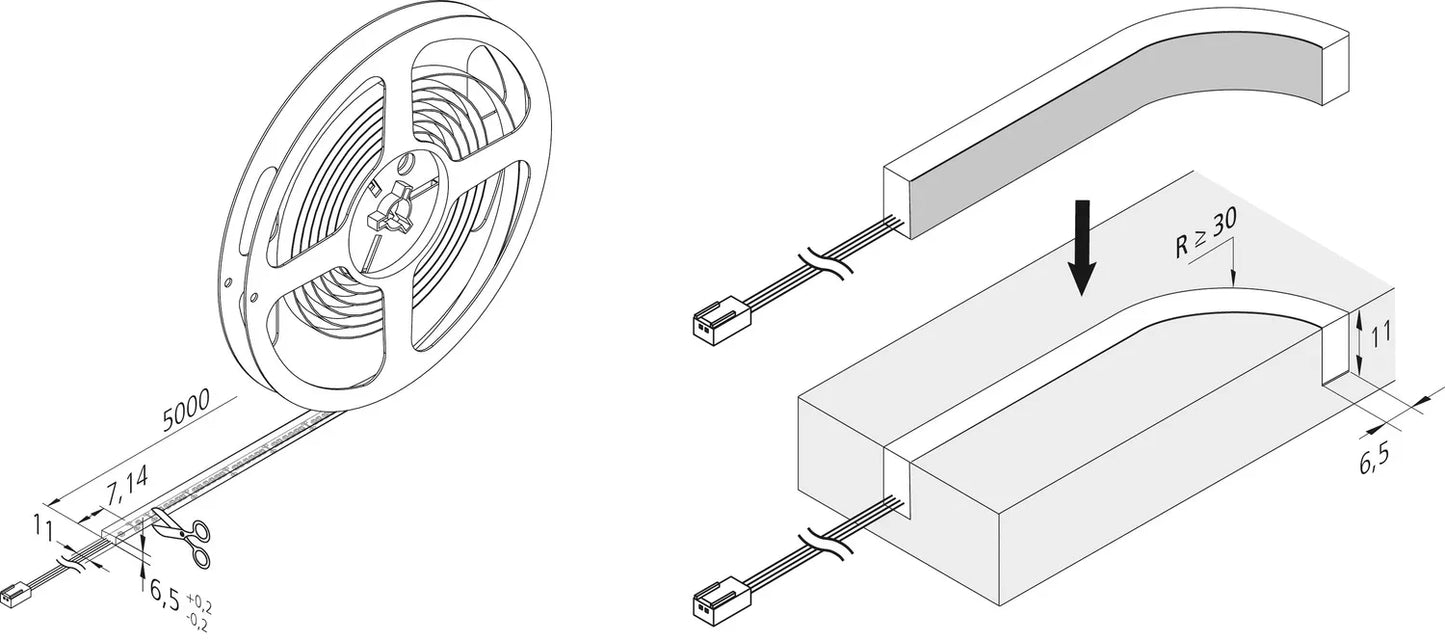LED Tape FN-6MC 5m 50W ww