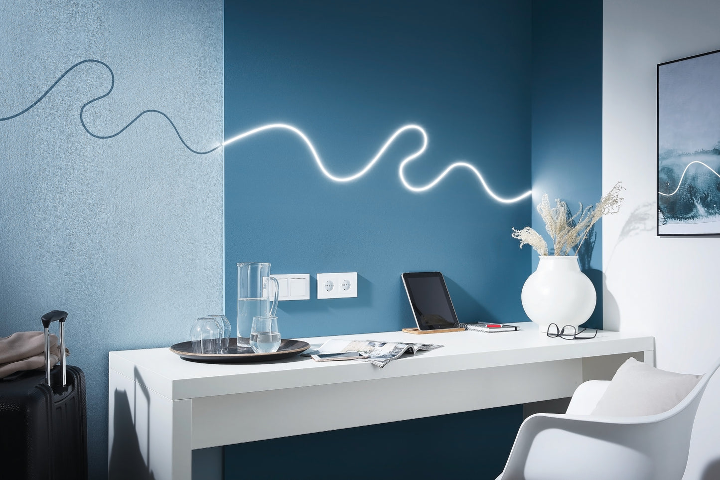 LED Tape FN-4 4,95m 700 LED 48W ww 2 kabels