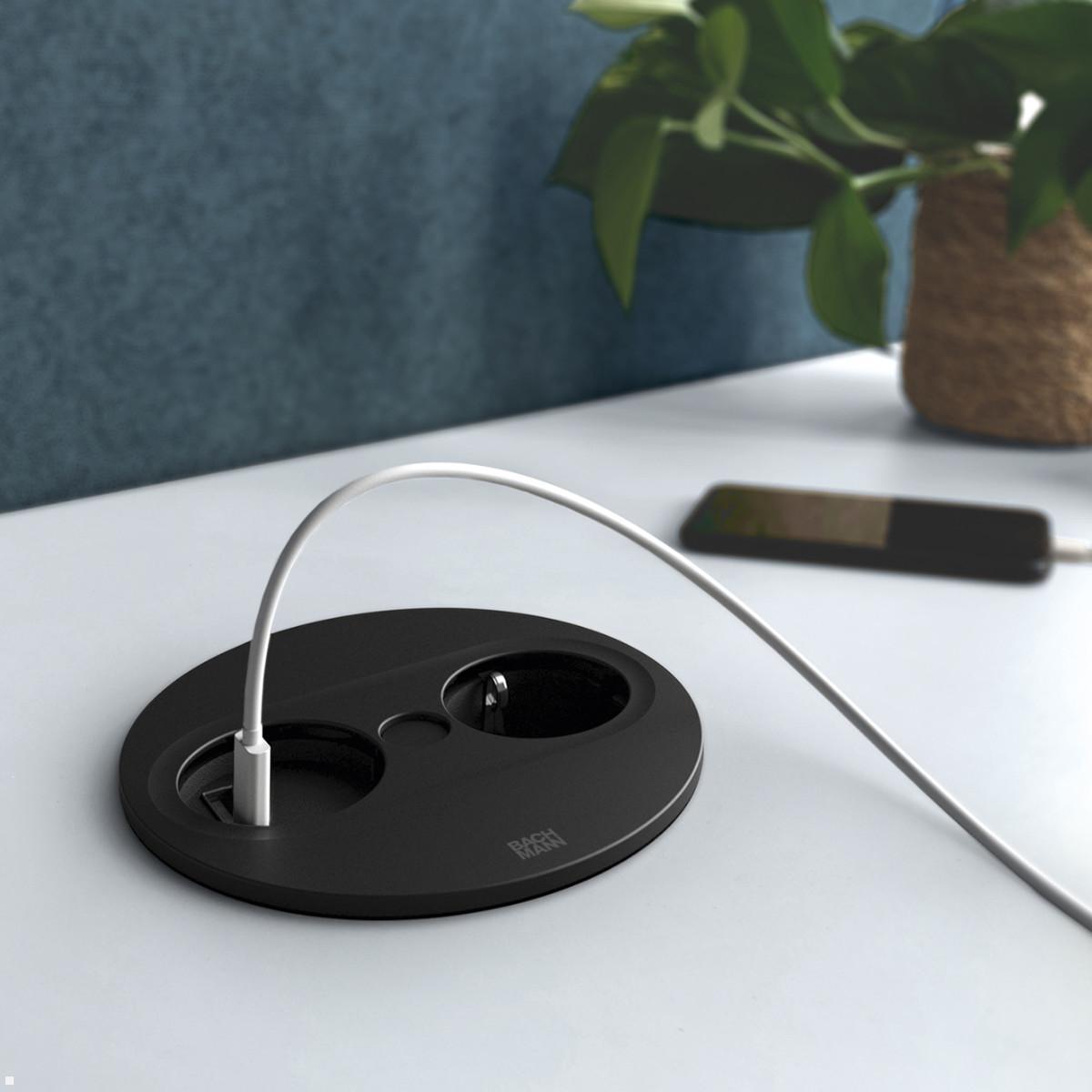 Twist 2 stekkerdoos 1x230V 1xUSB-A/C - 2m losse RA steker