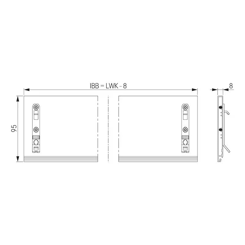 Nova Pro Scala binnenladefront H90 1160x95x8mm