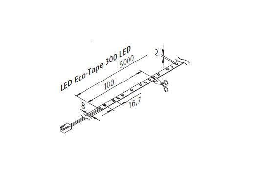 LED Eco-Tape 5m 300 LED 20W xw