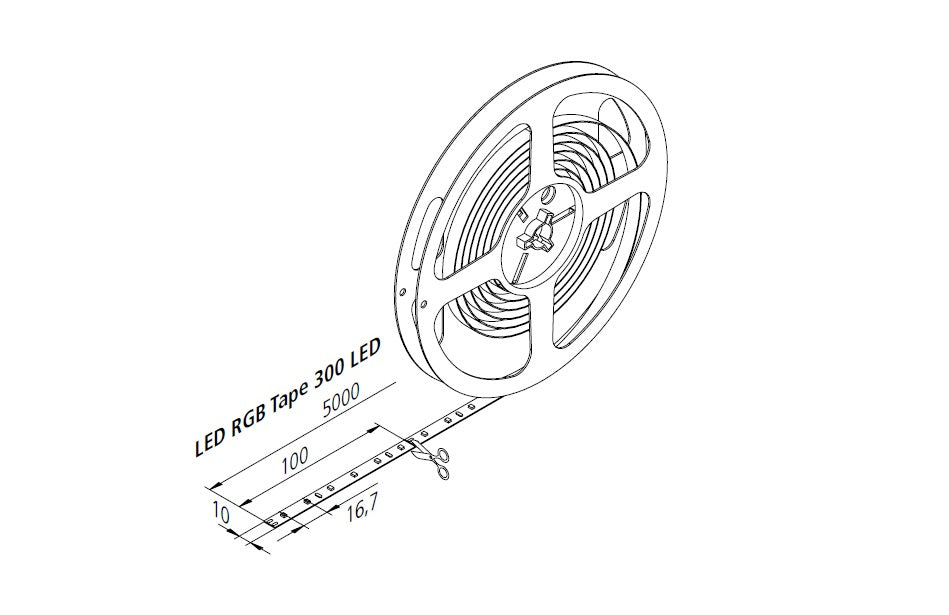 LED RGB Tape 5m 300 LED 60W